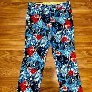 LOUDMOUTH Mens Floral Print Golf Pants.  Size 36x32.